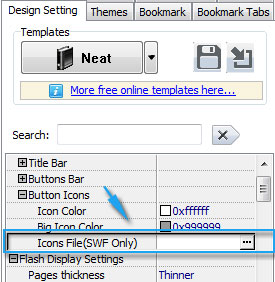 Customize unique button for Page Flip book