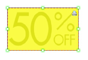 Draw an effect frame on the coupon picture