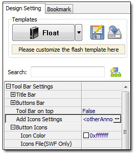 Find out “icon file” to choose a SWF