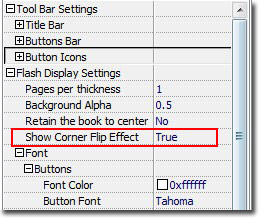page corner flip effects