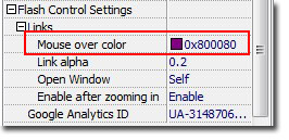 How to change display color when your mouse move over a link?