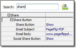 How to design social share button in flipping book?	