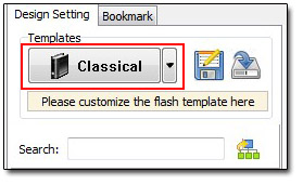 Start PageFlip PDF to Flash (Professional) and choose Classical template