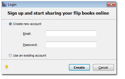 create an account