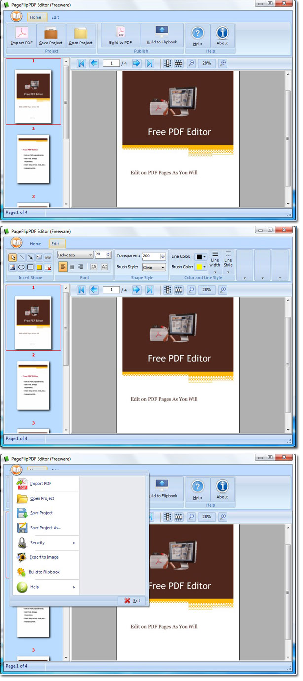 Windows 8 PageFlipPDF Editor full