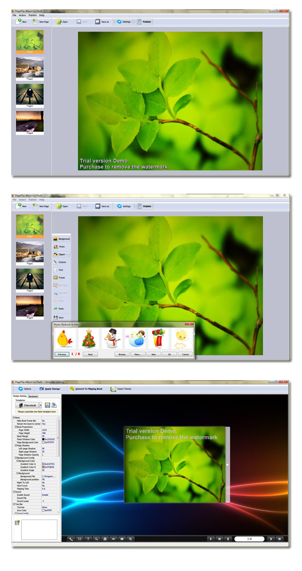 PageFlip Album to Flash screenshot PageFlip Album to Flash screenshot