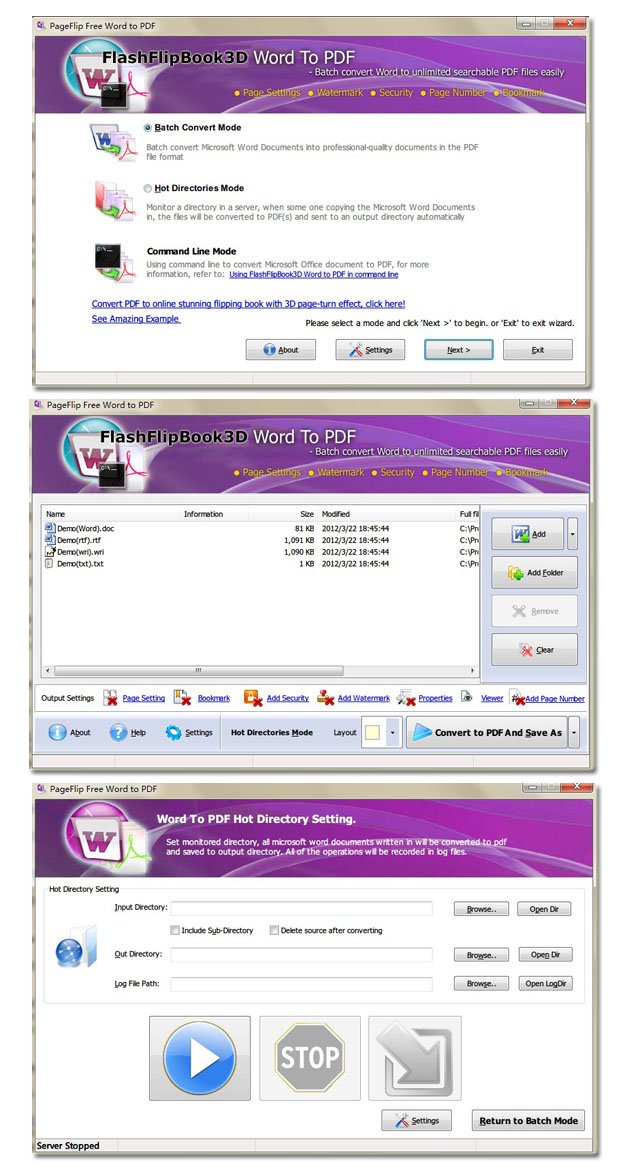 PageFlip Free Word to PDF screenshot PageFlip Free Word to PDF screenshot