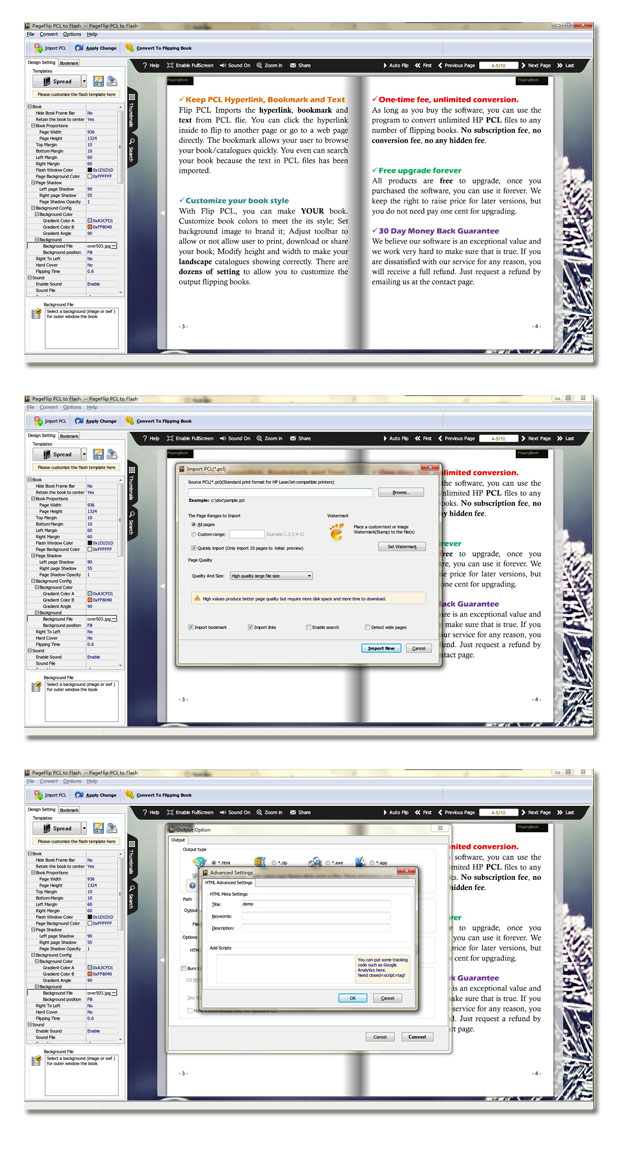 PageFlip PCL to Flash screenshot PageFlip PCL to Flash screenshot