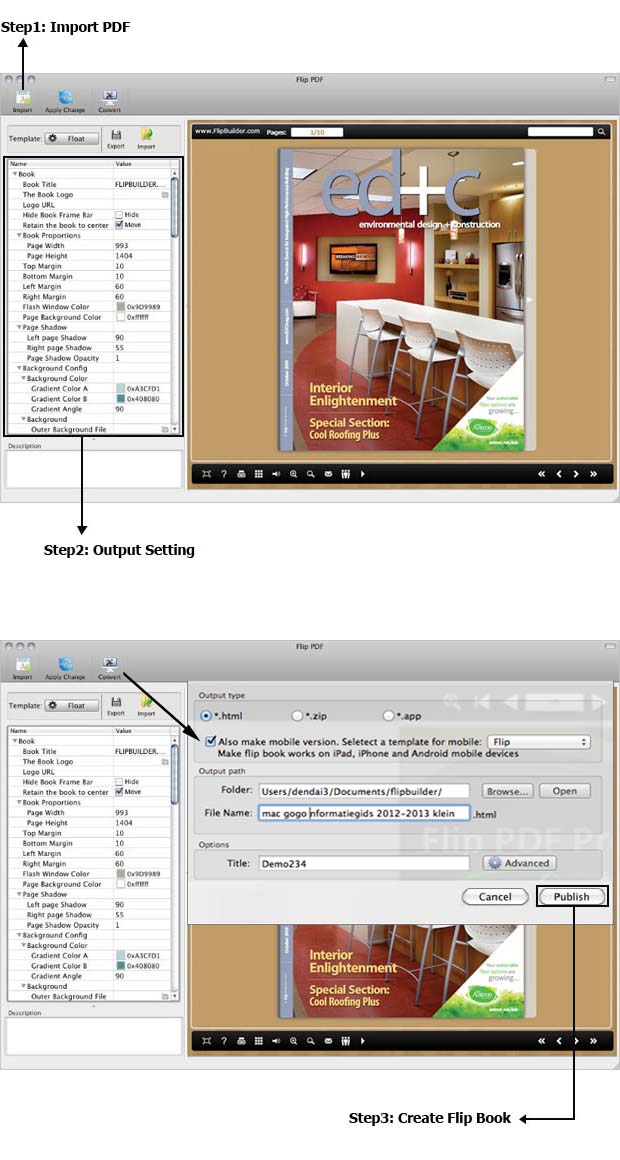 pageflip_pdf_to_flash_mac_steps