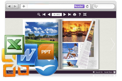 convert Adobe Acrobat PDFs, OpenOffice, Microsoft Office Word, PowerPoint, and Excel to flipbook
