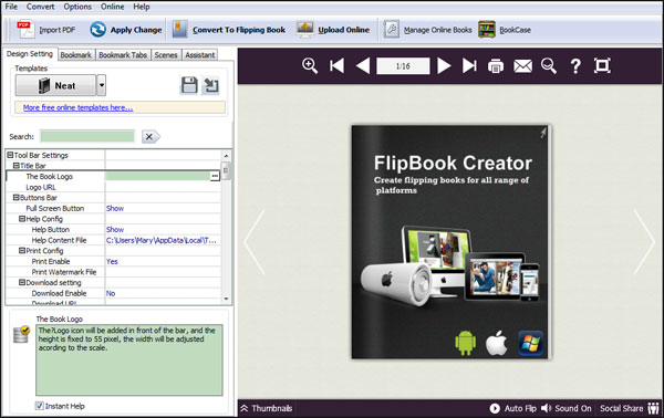 Windows 7 PDF to Flip Book Creator for HTML5 1.0 full