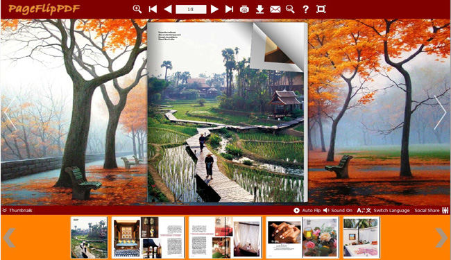 Windows 7 Maple Leaf Theme for Flipping Book 1.0 full